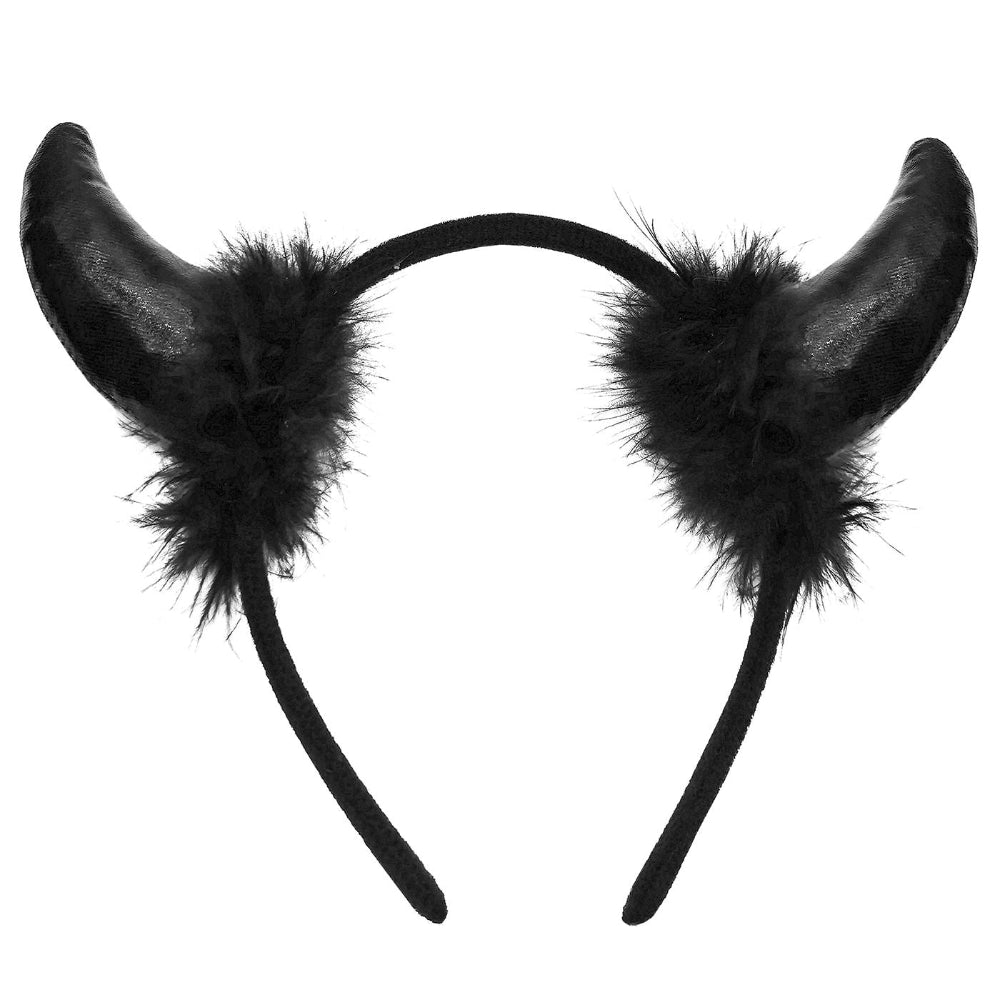 CarnavalistaΣτέκα Μαύρα Κέρατα Με Γούνα 19x20εκpapell.gr